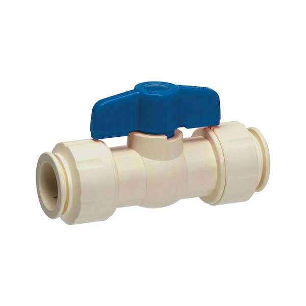 B & K Homewerks 3/4 in. CPVC Push Fit Ball Valve Full Port T-Handle For Non-Potable Water 126-8-34-34 - main